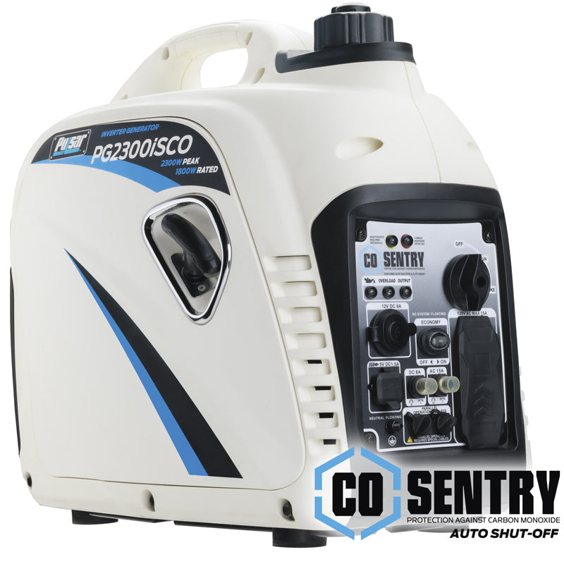 Pulsar G2319N 2300W Portable Inverter Generator with CO Shutoff, USB Port & Parallel Capability