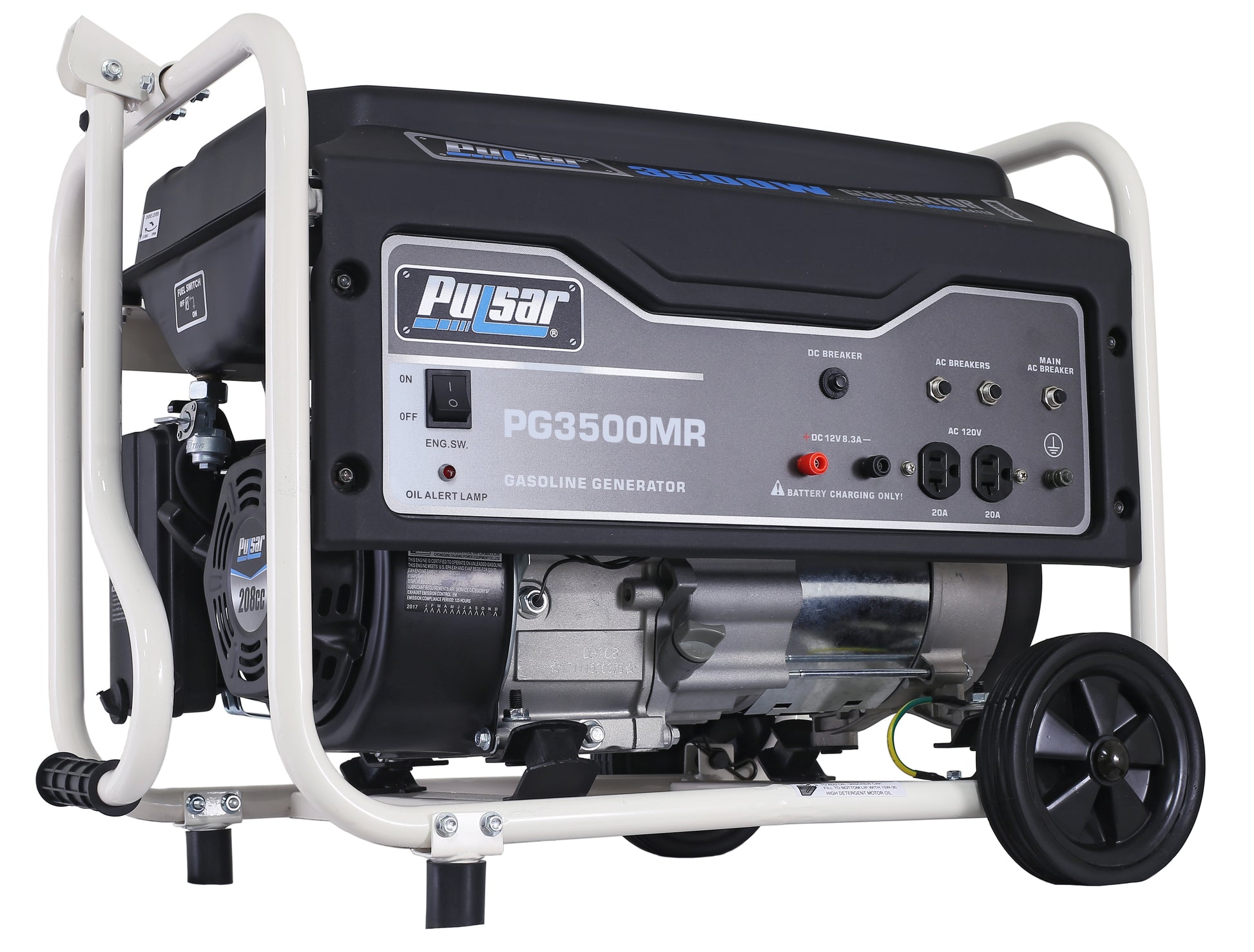 Pulsar 3500-Watt Gas Powered Portable Generator (CARB) -  SolarFlares Generators