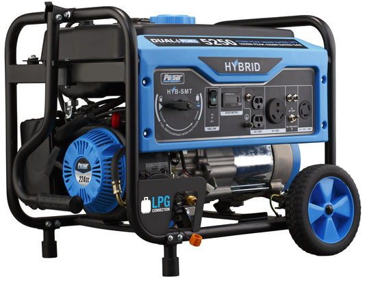Pulsar Hybrid Dual Fuel Gas Propane Portable Generator 5250W Peak PG5250B -  SolarFlares Generators