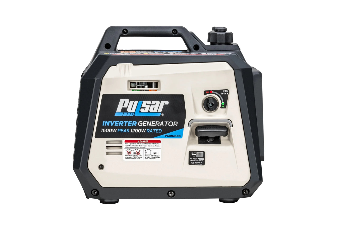 Pulsar PGD16iSCO 1600W Ultra-Light Portable Gas Inverter Generator with CO Sensor