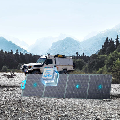 BLUETTI PV200 200W Foldable Solar Panel – Portable Solar Charger for Power Stations, RVs & Camping