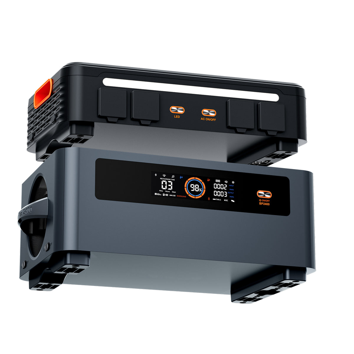OSCAL PowerMax 1872Wh Portable Power Station with 2400W Output & Expandable Battery System