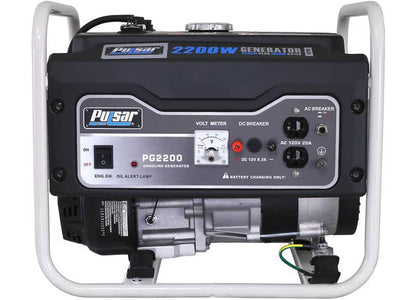 Pulsar PG2200R 2200W Portable Gasoline Generator, 1600 Running Watts, CARB Approved
