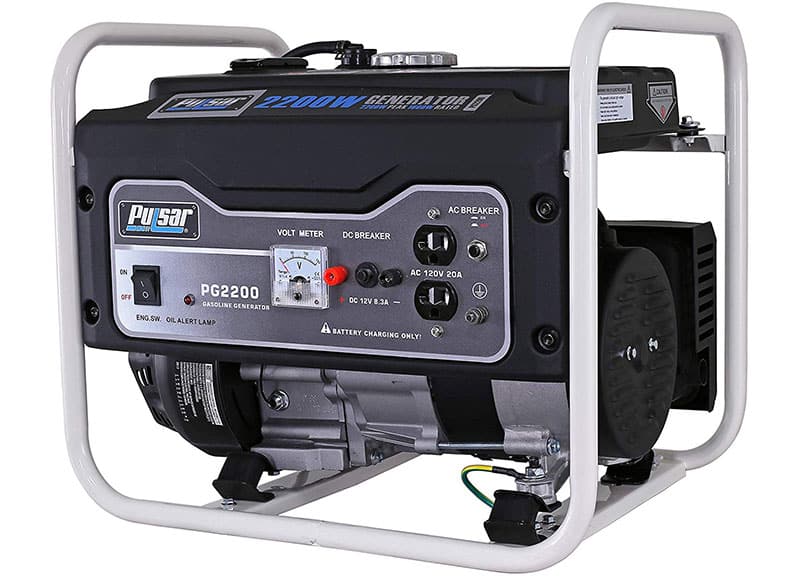 Pulsar PG2200R 2200W Portable Gasoline Generator, 1600 Running Watts, CARB Approved
