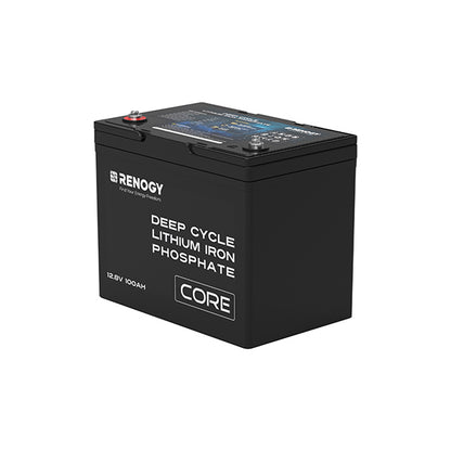 Core 12V 100Ah Deep Cycle LiFePO4 Lithium Battery for RV, Solar, Marine & Off-Grid Power