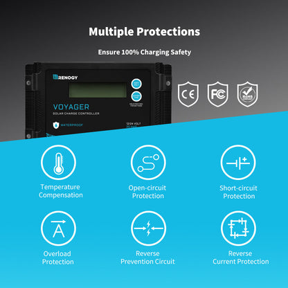 Régulateur de charge solaire étanche PWM Voyager 20A 12V/24V