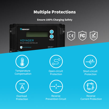 20-Amp Voyager PWM Waterproof Solar Charge Controller