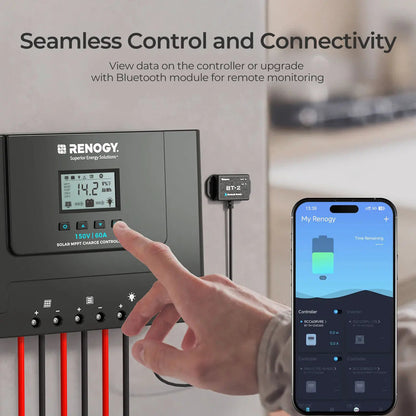 Renogy Rover Lite 60A MPPT Solar Charge Controller 12V/24V/36V/48V Auto Detect with LCD Display