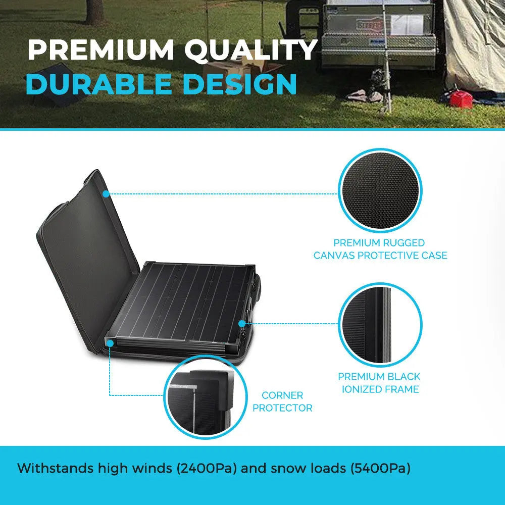 Renogy 100W Compact Suitcase Portable Solar Panel with ShadowFlux Anti-Shading Technology