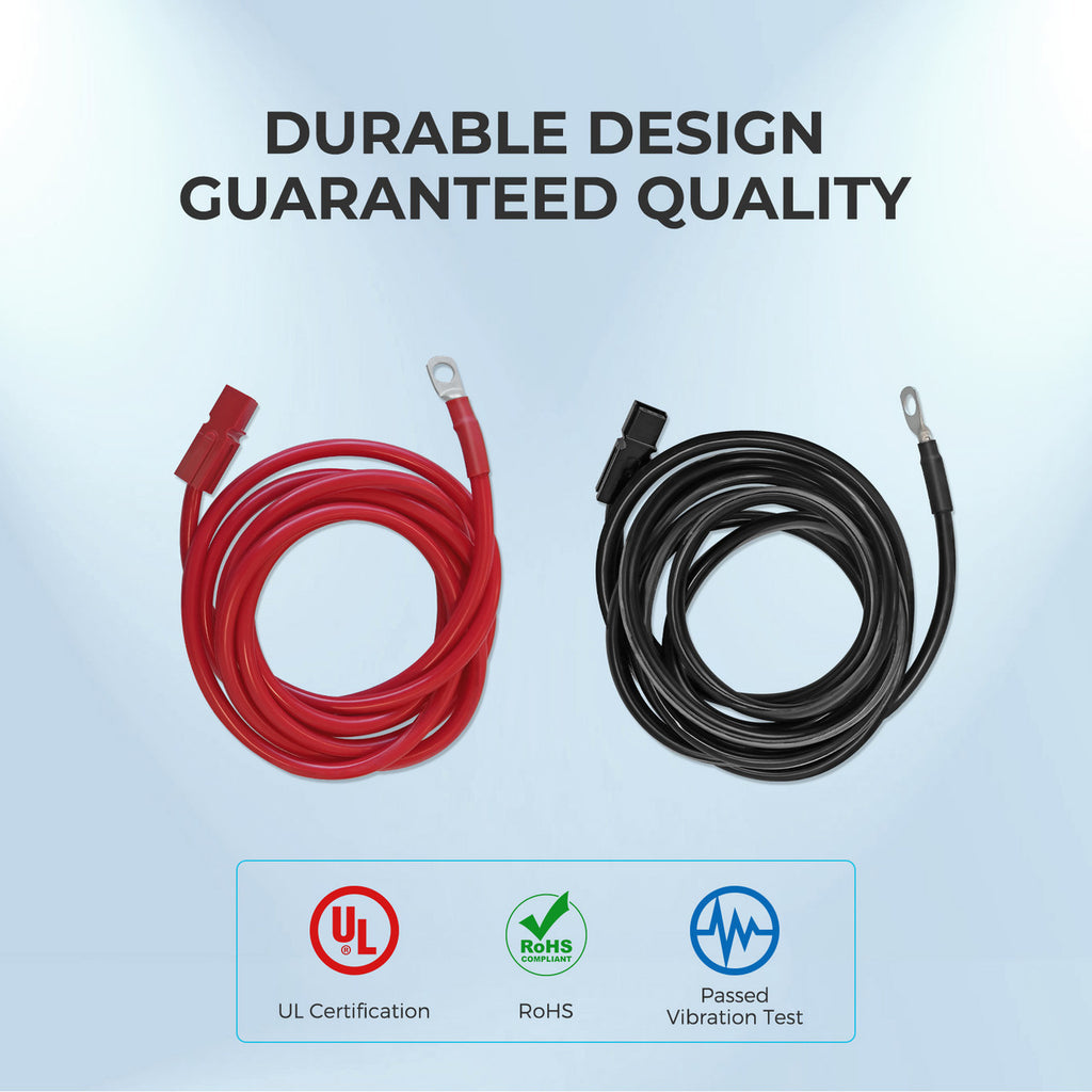 Câble adaptateur Anderson 10 pieds 6 AWG (Anderson PP75 - Cosse à œillet)