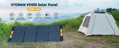 VTOMAN VS400 400W Foldable Solar Panel – Portable Solar Charger for FlashSpeed 1500 Power Station (Not for Jump/FlashSpeed 1000) -  SolarFlares Generators