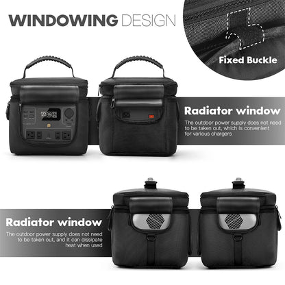 Portable Power Station Bag Waterproof Protective Case with Shoulder Strap & Handle for Ecoflow River 2 Pro & Ecoflow River 2 Max -  SolarFlares Generators