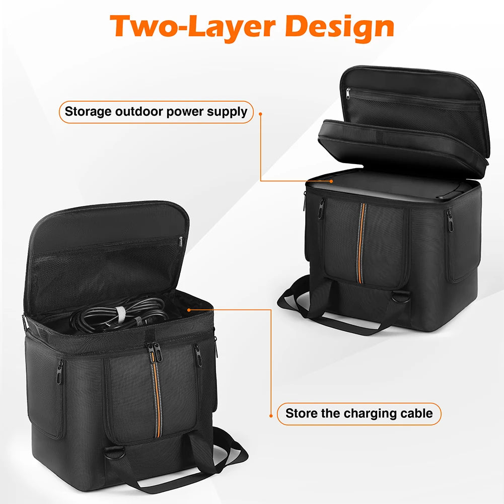 Portable Carrying Case for Jackery Explorer 2000 V2/1000 v2/240 v2/300 Plus Travel Bag Waterproof with Shoulder Strap & Handle -  SolarFlares Generators