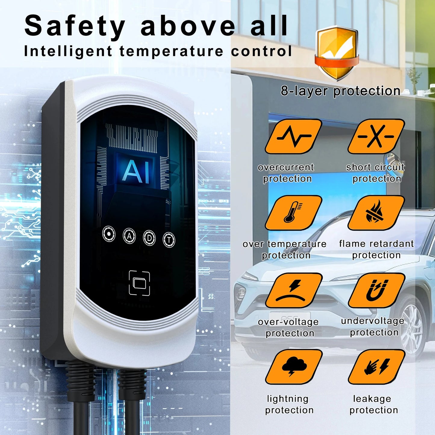 feyree 32A WiFi EV Wall Charger