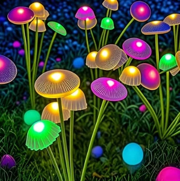 Solar Mushroom Garden Lights Dual Mode for Garden Ambiance