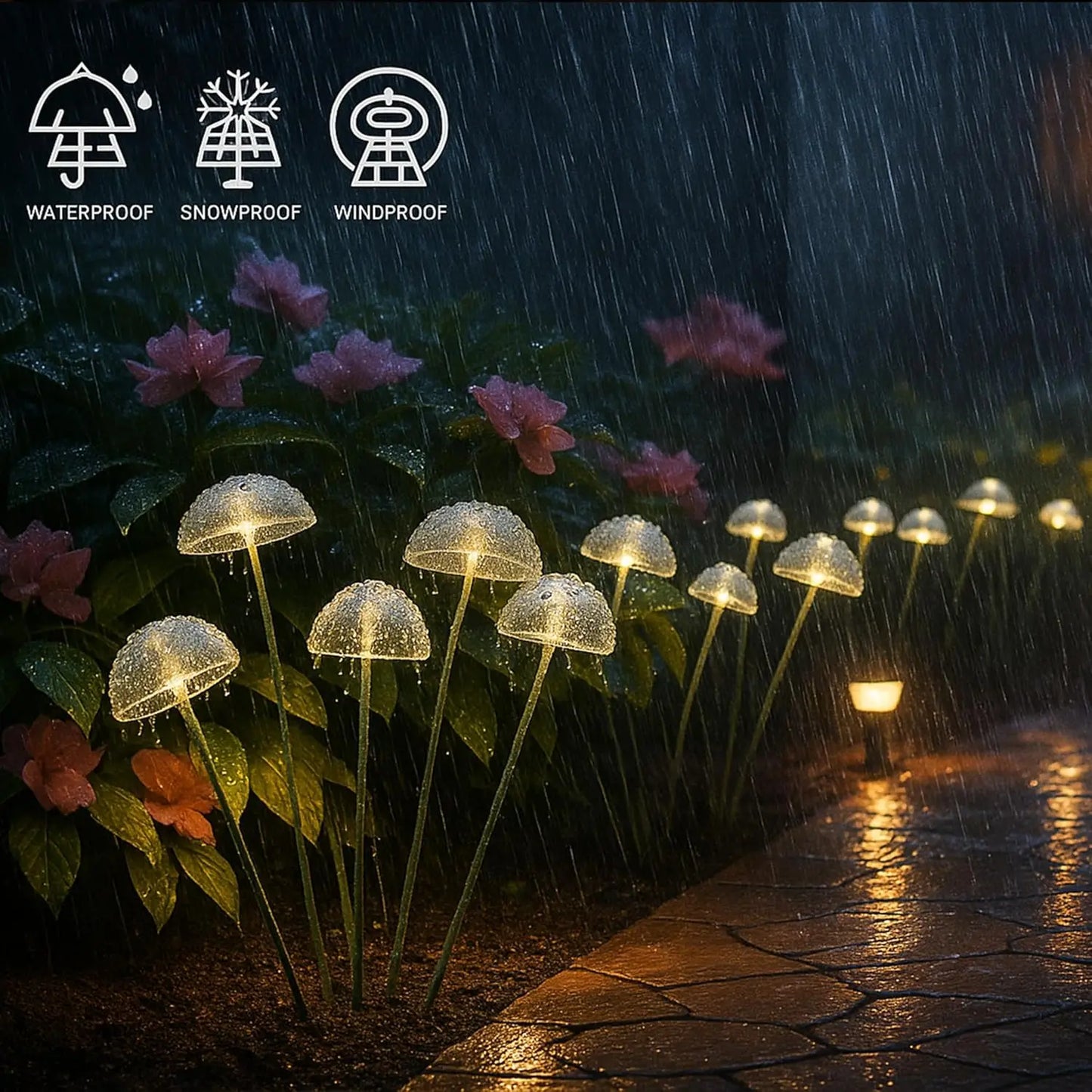 Solar Mushroom Garden Lights Dual Mode for Garden Ambiance