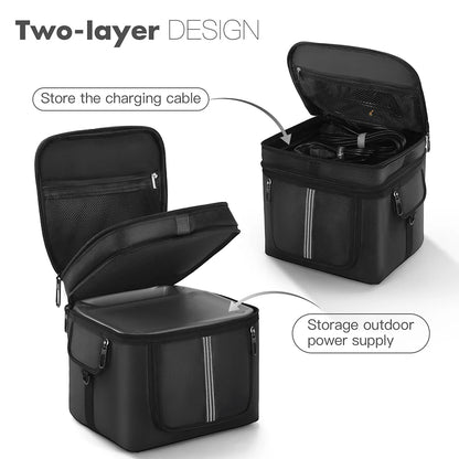 Portable Power Station Bag Waterproof Protective Case with Shoulder Strap & Handle for Ecoflow River 2 Pro & Ecoflow River 2 Max -  SolarFlares Generators