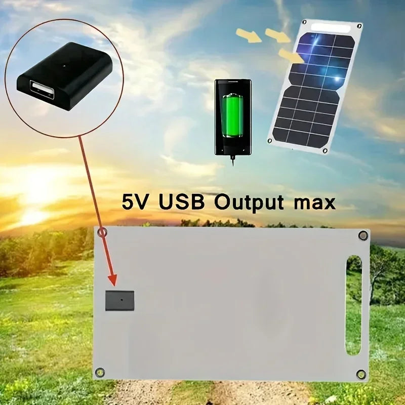 35W SunPower Portable Solar Panel – 5V USB Solar Charger with Safe Stabilized Output for Phones, Power Banks, Outdoor Camping, Home, RV, and Travel – Lightweight & Foldable – Ideal Gift -  SolarFlares Generators