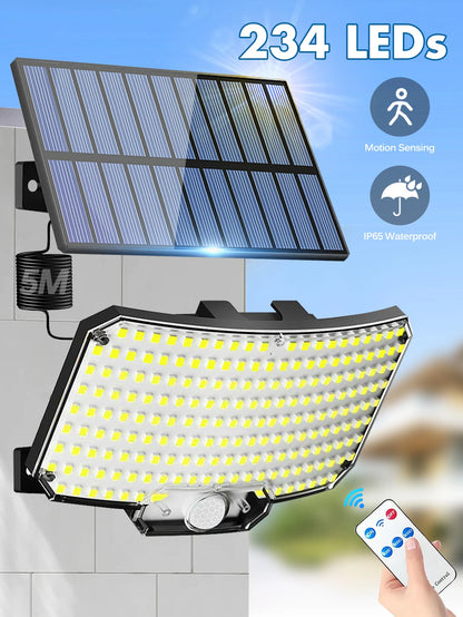 Bright solar Motion sensor outdoor lights with remote