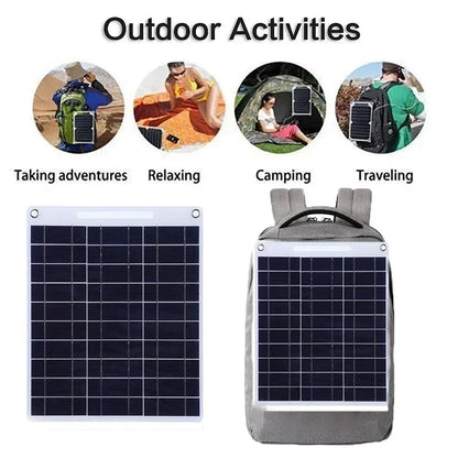 100W Waterproof Solar Panel – 5V Portable Dual USB Solar Charger for Outdoor Camping, Phones & Devices -  SolarFlares Generators