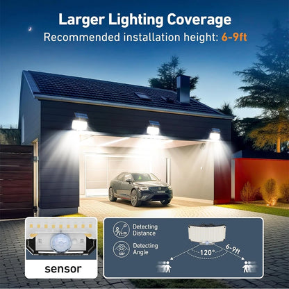 Bright solar Motion sensor outdoor lights with remote