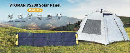 Kit de panneau solaire pliable rigide haute efficacité portable pour voyage, téléphone et bateau 19V 200W