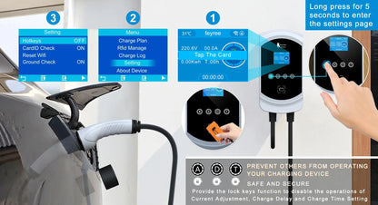 feyree 32A WiFi EV Wall Charger