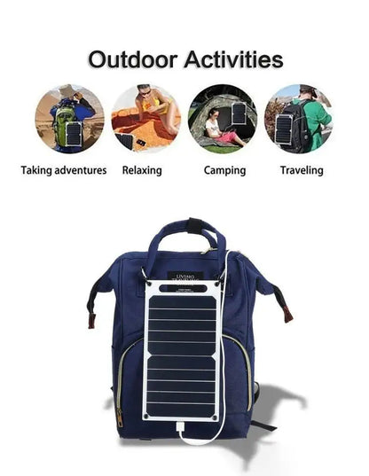 Solar Panel 30W  USB Type-C Waterproof Outdoor Hiking Camping Portable Battery Mobile Phone Charging Bank  Charging Panel  6.8V -  SolarFlares Generators