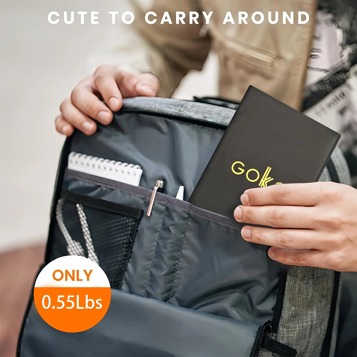 Portable Solar Charger, Waterproof High-Efficiency Monocrystalline Panel for Camping, Hiking, Travel & Emergency Power