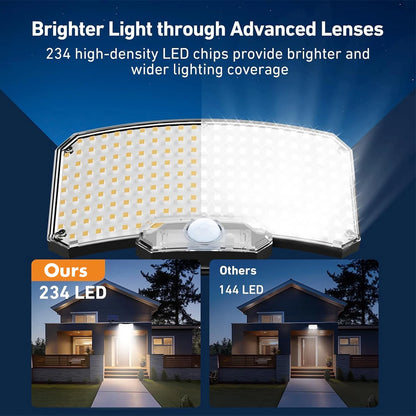 Bright solar Motion sensor outdoor lights with remote
