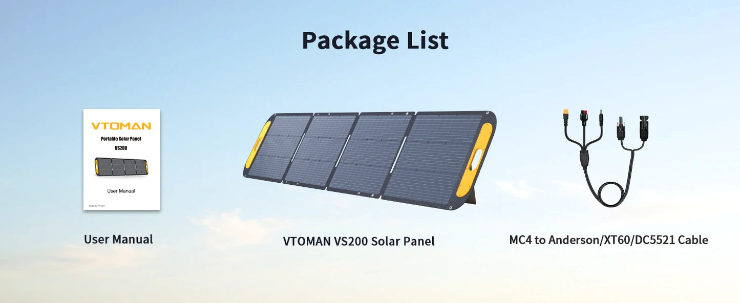 Kit de panneau solaire pliable rigide haute efficacité portable pour voyage, téléphone et bateau 19V 200W