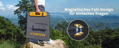 VTOMAN VS220 PRO 220W Solar Panel – 48V Portable Solar Charger for Power Stations, Outdoor & Emergency Home Backup -  SolarFlares Generators