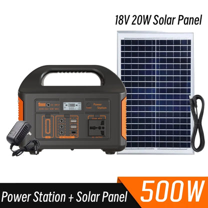 New Arrival Outdoor Portable 500W Power Station Power Generator 110V 220V LED Light Emergency Solar Power Bank for Home Camping -  SolarFlares Generators