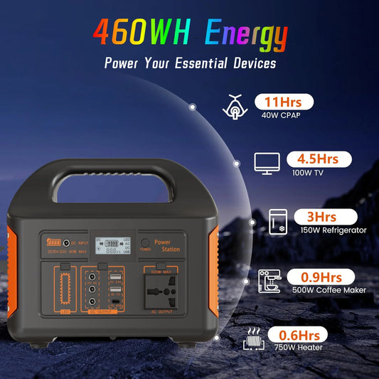 New Arrival Outdoor Portable 500W Power Station Power Generator 110V 220V LED Light Emergency Solar Power Bank for Home Camping -  SolarFlares Generators