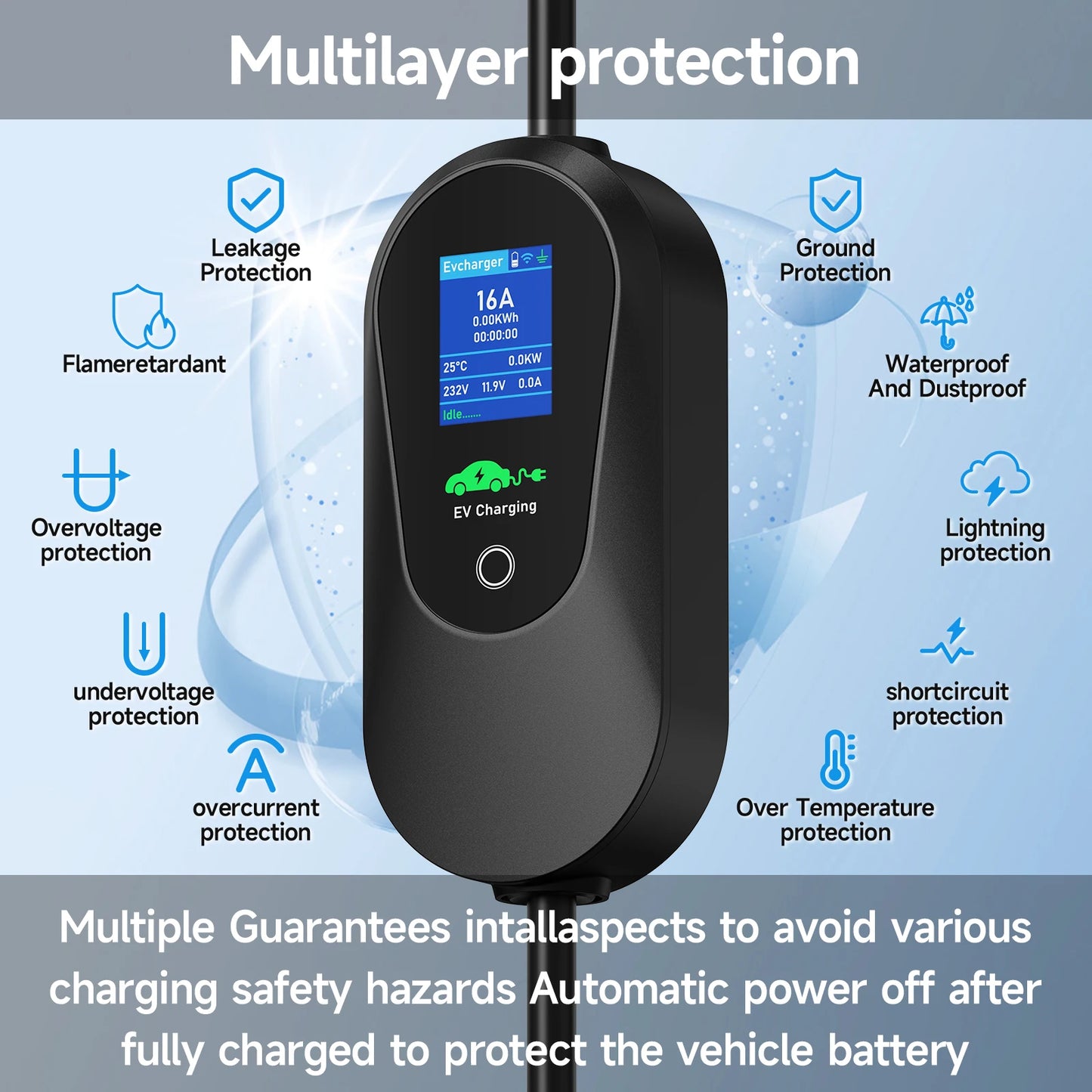 3.6KW WiFi Portable EV Charger
