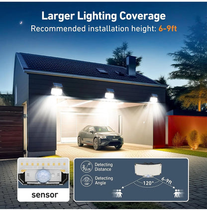 Bright solar Motion sensor outdoor lights with remote