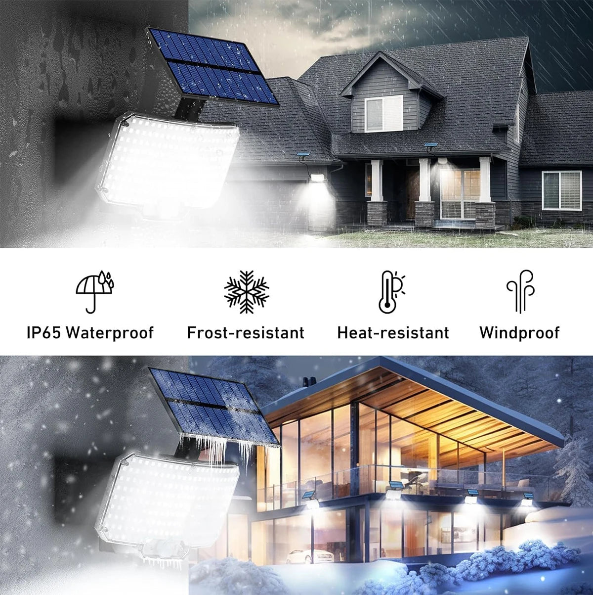 Bright solar Motion sensor outdoor lights with remote