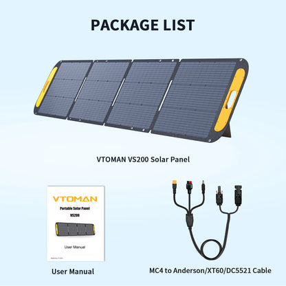 Kit de panneau solaire pliable rigide haute efficacité portable pour voyage, téléphone et bateau 19V 200W
