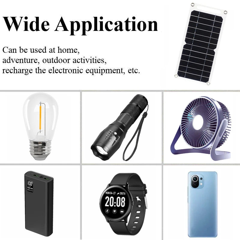 Solar Panel 30W  USB Type-C Waterproof Outdoor Hiking Camping Portable Battery Mobile Phone Charging Bank  Charging Panel  6.8V -  SolarFlares Generators