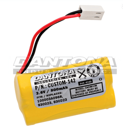 3.6V 800mAh NiCd replacement battery for Yorklight B15AA02 emergency lighting system.