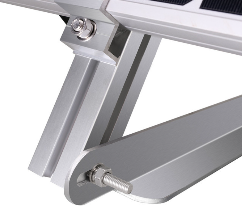 Aluminum solar panel mounting bracket with adjustable tilt for renewable energy installation