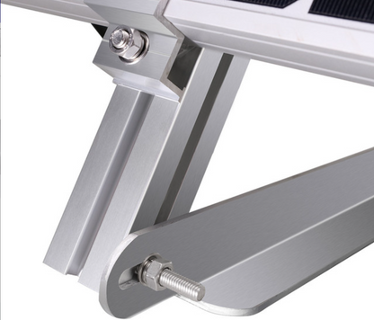 Aluminum solar panel mounting bracket with adjustable tilt for renewable energy installation