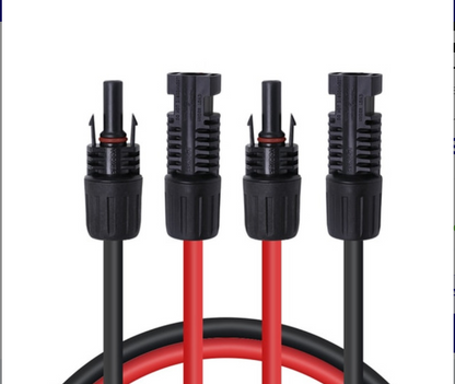 Solar Extension Cables With MC4 Connectors One Pair Red+Black