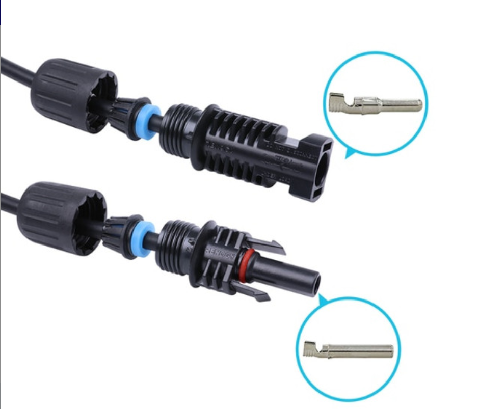 Solar Extension Cables With MC4 Connectors One Pair Red+Black