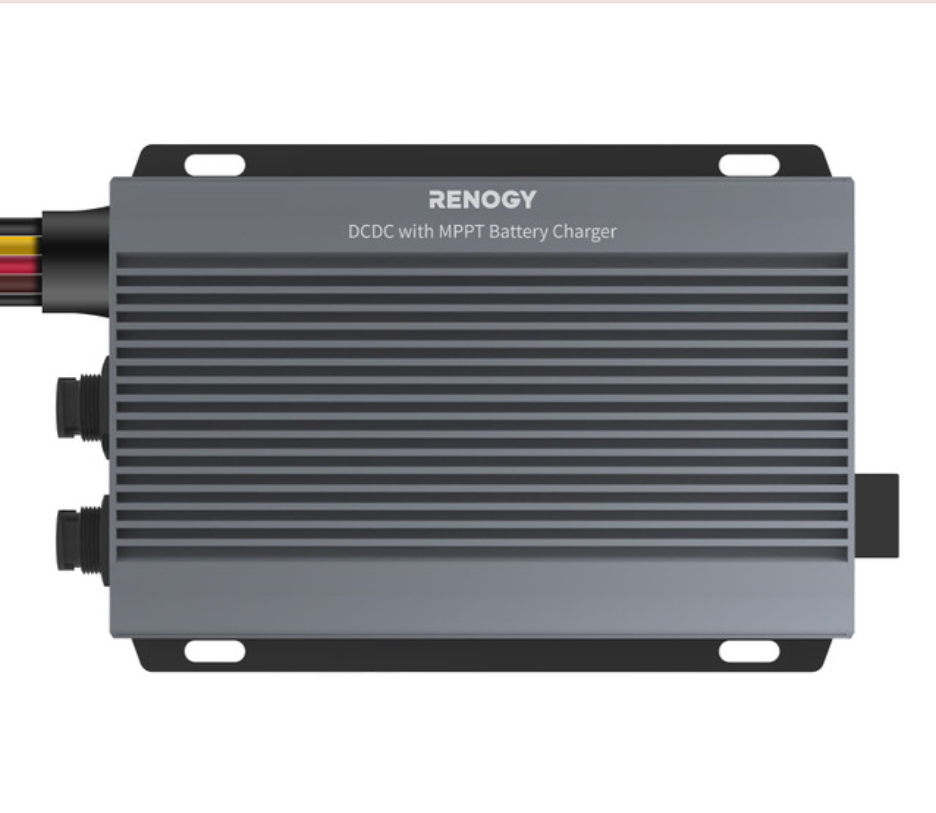 DC to DC MPPT battery charger with wiring, renewable energy solar kit component