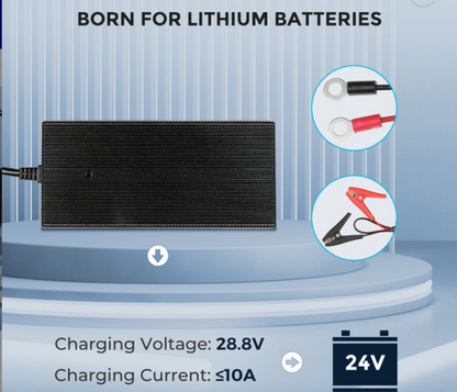 24V 10A AC-to-DC LFP Portable Battery Charger -  SolarFlares Generators