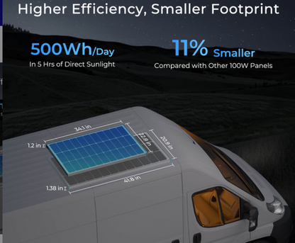 Renogy 16BB N-Type 100 Watt Solar Panel