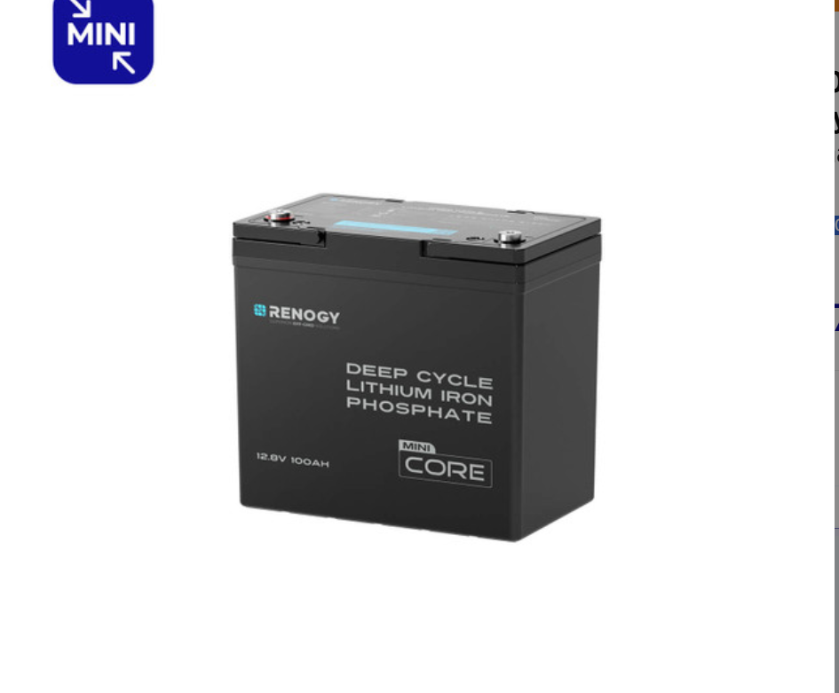 12V 100Ah Core Series Deep Cycle Lithium Iron Phosphate Battery（Mini Series）