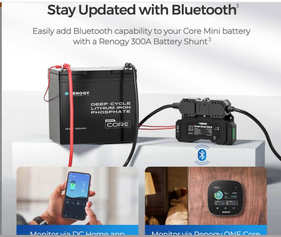 12V 100Ah Core Series Deep Cycle Lithium Iron Phosphate Battery（Mini Series）