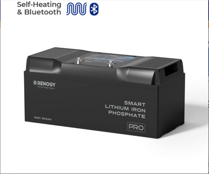 Pro- 12V 200Ah Smart Lithium Iron Phosphate Battery w/ Bluetooth & Self-Heating